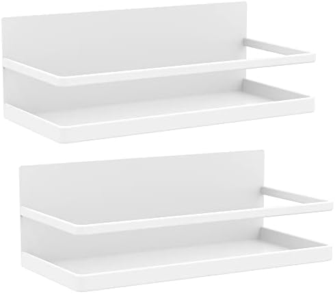 Hoopoton 2 Pack Magnetic Spice Rack, Magnetic Shelf, Easy To Install On The Side Of Refrigerator/Space Saving Kitchen Organization/Spice Rack Organizer For Cabinet/Refrigerator