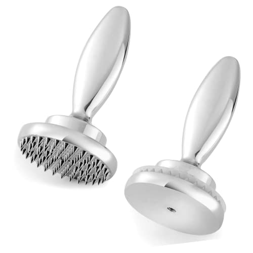 Dual Sided Meat Tenderizer Marinating Prep Tool,Manual Hammer Mallet Tool For Steak,Reversible Stainless Steel Base (Dual Sided Tenderizer)