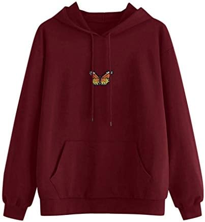 Meikosks Womens Sweatshirt Long Sleeve Pullover Pocket Tops Fashion Graphic Hoodies