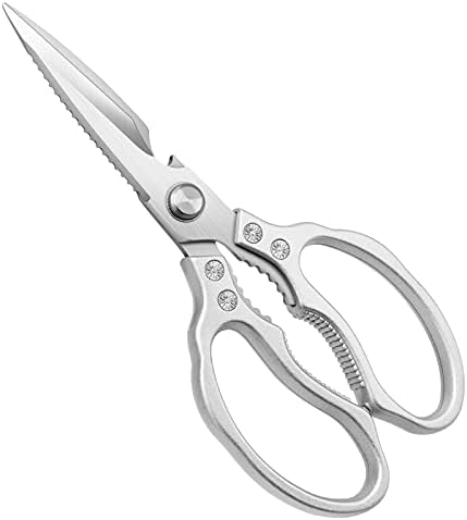 Kitchen Scissors All Purpose Heavy Duty, Kitchen Shears Dishwasher Safe, Ultra Sharp Stainless Steel Kitchen Gadgets, Cooking Cutter For Chicken, Meat, Poultry, Fish, Herbs, Grape (Black)