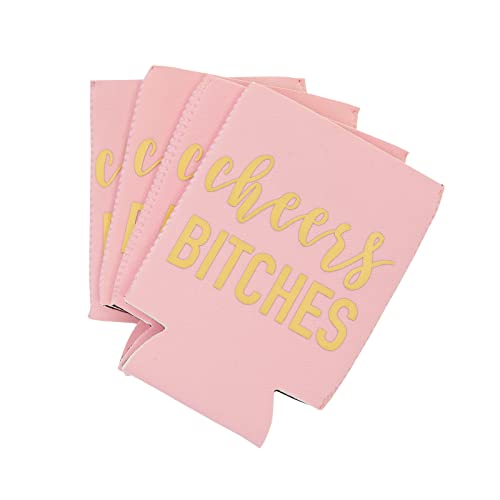 12 Oz Insulated Beer Can Cooler Sleeves For Bachelorette Party Favors, Cheers Bitches, Future Mrs (12 Pack)