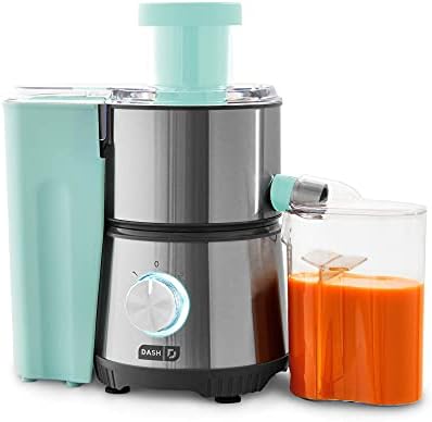 Dash Ash Compact Centrifugal Juicer, Press Juicing Machine, 2-Speed, 2" Wide Feed Chute For Whole Fruit Vegetable, Anti-drip, Stainless Steel Sieve - Cool Grey