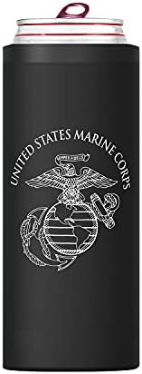 Ne Corps 4 In 1 Insulated Can Cooler, Stainless Steel Double-Walled Insulator For 12 Oz Standard Or Skinny Slim Cans, 12 Oz Beer Bottles & Mixed Drinks – Gifts For Marines