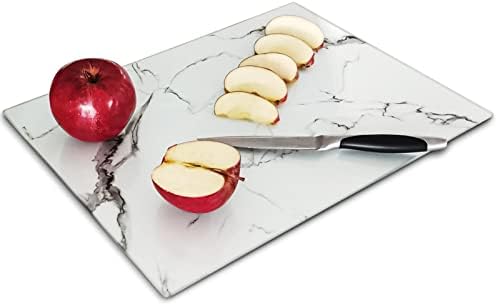 Glass Cutting Board, 16 * 12 Inch Set Of 1 Tempered Glass Cutting Board, Decorative Square Marble Chopping Board For Kitchen, Scratch, Heat, Shatter Resistant Cutting Mat (Mosaic)