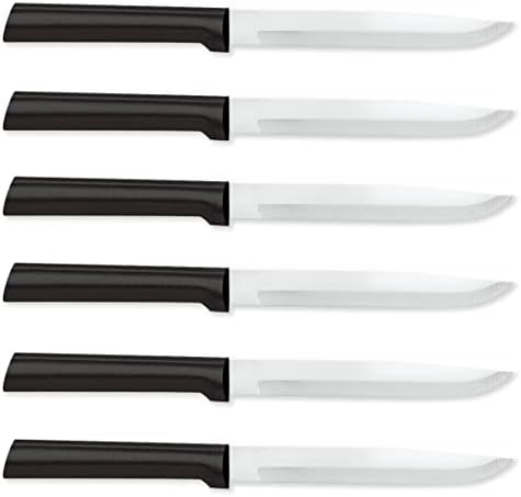Ada Cutlery Utility Steak Knife With Black Stainless Steel Handle Pack Of 2