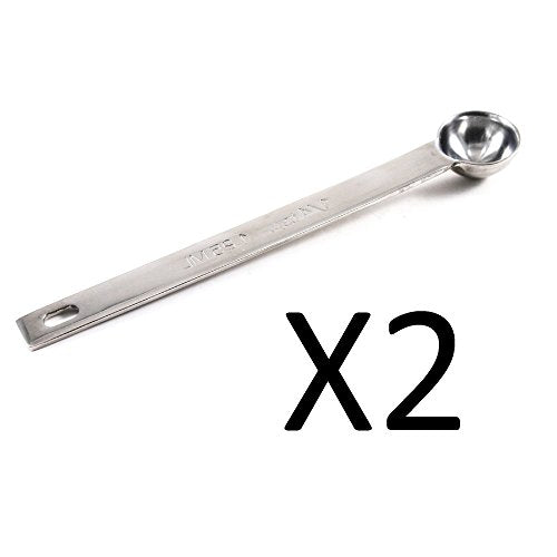 Measuring Spoons 1/4 Teaspoon Stainless Steel Single 5" L Spoon (2-Pack),Silver