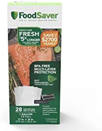 FoodSaver OodSaver 1-Gallon Vacuum Zipper Bags, 12 Count, Multi
