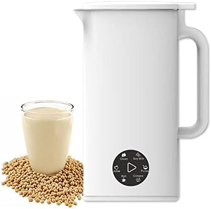 Ni Soybean Milk Maker, Portable Soy Milk Machine With 6 Functions, Juicer Maker, Free Filtering, Self Cleaning And 110V For Household (White-)
