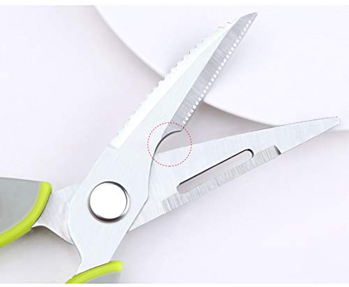 Kitchen Shears, Heavy Duty Stainless Steel Multi-function Kitchen Scissors Detachable(Green)
