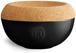 Emile Henry 0.5 Qt. Salt Celler + Cork Lid | Burgundy