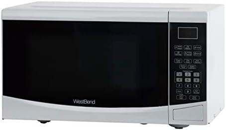 MW92S Microwave Oven 900-Watts Compact With 6 Pre Cooking Settings, Speed Defrost, Electronic Control Panel And Glass Turntable, Metallic
