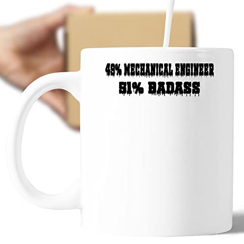 Coffee Mug Funny Mechanical Engineer Appreciation Present For Mechanical Engineer 49% Mechanical Engineer 51% 135434
