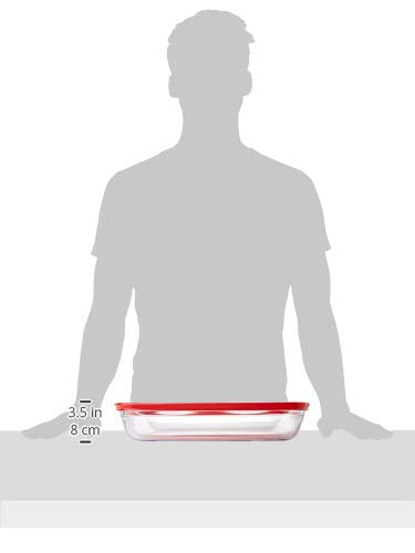 FTE RECT RED WITH LID 40 X 27 Cm 4.5 L OCU