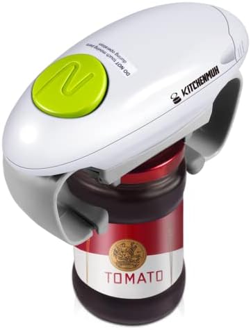 Igher Torque Electric Jar Opener For Seniors With Arthritis Fit Almost Jars Size, Strong Tough Automatic Jar Opener For Weak Hands, Hands Free Battery Operated Bottle Opener For Arthritic Hands