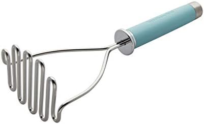 Gourmet Stainless Steel Wire Masher, 10.24-Inch, Black & KE112OHOBA KitchenAid Classic Euro Peeler, One Size Black 2