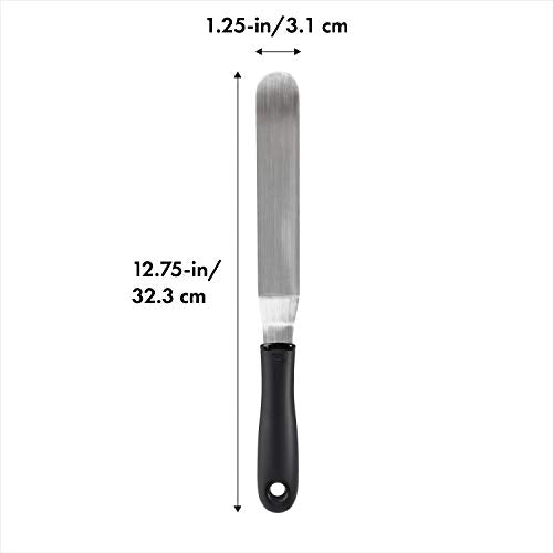 OXO Good Grips Bent Icing Spatula, Black/Silver