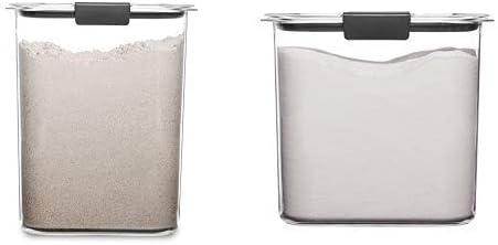 Rubbermaid Container, BPA-Free Plastic, Brilliance Pantry Airtight Food Storage, Brown Sugar (7.8 Cup) & Container, BPA-Free Plastic, Clear Brilliance Pantry Airtight Food Storage, Open Stock, 12 Cup