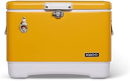 Igloo 54 Qt Steel Belted Legacy Stainless Steel Cooler With Bottle Opener