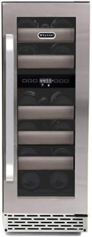BWR-171DS 17 Bottle Stainless Steel Dual Zone Built Wine Refrigerators-Elite Series With Seamless Doors