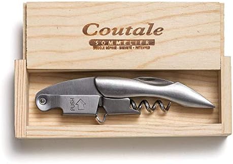 Prestige Waiters Corkscrew By Coutale Sommelier - Rosewood - Handmade And Sustainable Pinewood Crate - French Patented Spring-Loaded Double Lever Wine Bottle Opener For Bartenders And Gifts
