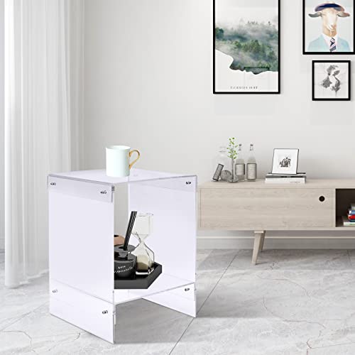 Table End Table Side Table Clear Nightstand For Living Room Bedroom Home Decoration