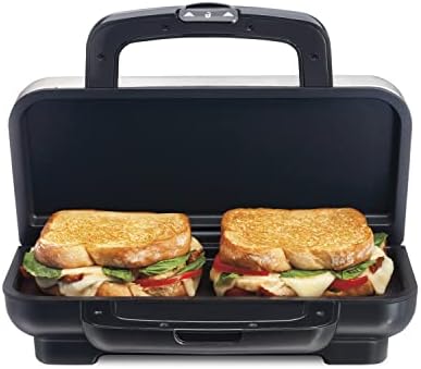 Deluxe Hot Sandwich Maker, Nonstick Plates, Stainless Steel (25415)