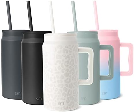50 Oz Mug Tumbler With Handle And Straw Lid | Reusable Insulated Stainless Steel Large Travel Jug Water Bottle | Valentines Gifts For Him & Her | Trek Collection | 50oz | Graphite
