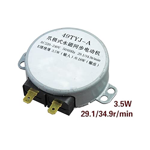 Mini Electronic Starter 49TYJ-A Synchronous Electronic Starter, Microwave Oven Tray Electronic Starter, Microwave Oven Turntable Electronic Starter 220V 29.1/34.9r/min H Shaft Electronic Starter Tools