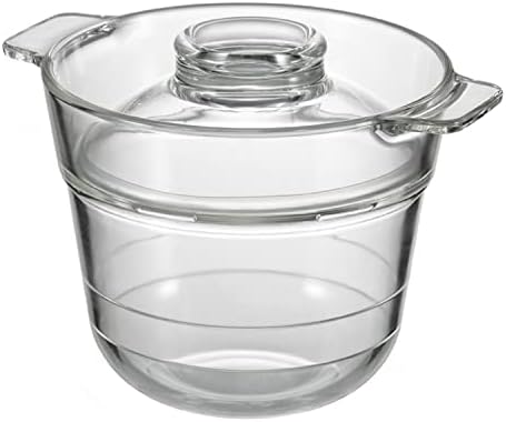 Hario ARIO XRCP-1 Ippeya Heat-Resistant Glass, 0.5 - 1 Cup, Can See Contents In The Microwave, Easy Cooking, 10 Minutes, Home Rice, For Single Use