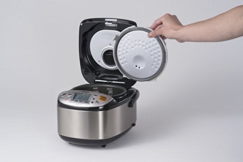 NS-LGC05XB Micom Rice Cooker & Warmer, 3-Cups (uncooked), Stainless Black
