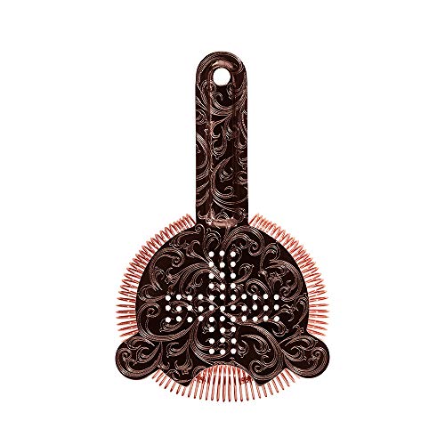 KY FISH Bartender Kit Cocktail Shaker Set-6 Pieces Stainless Steel Copper Plated Etching Bar Tools With Boston Shaker Tins,Mixing Spoon,Mojito Muddler,Jigger,Hawthorne Strainer ,Ice Tongs