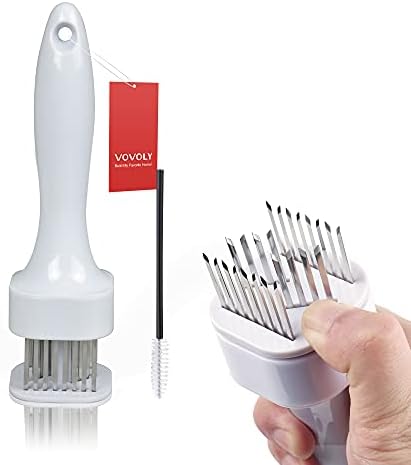 Vovoly Meat Tenderizer Tool, Meat Tenderizer With 24 Blades Ultra Sharp Stainless Steel, For Kitchen Cooking, Tenderizing Beef Steak Chicken Pork, BBQ