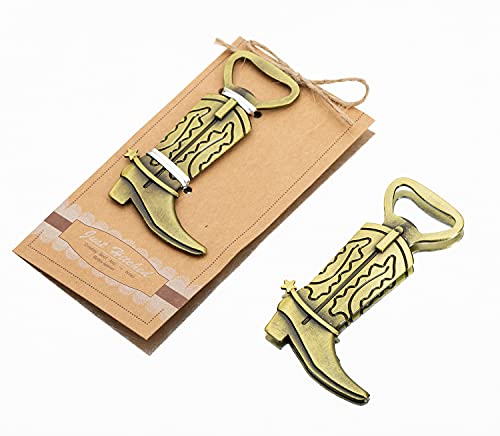 30Pcs Cowboy Boot Bottle Openers For Country Wedding Party Favors Or Birthday Party Gifts,Decorations And Souvenirs For Guests(bronze)
