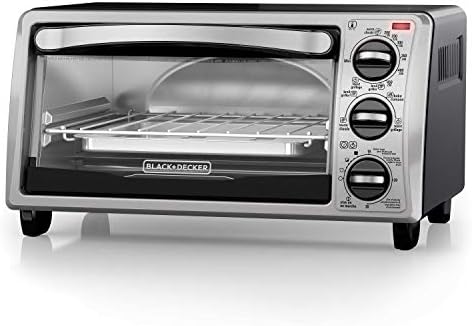 Black & Decker 4-Slice Convection Oven, Stainless Steel, Curved Interior Fits A 9 Inch Pizza, TO1313SBD