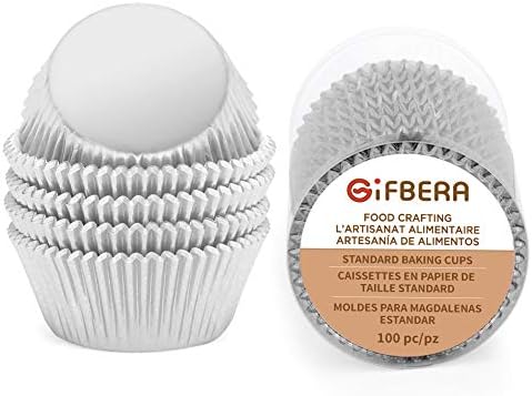Fbera Gold Foil Muffin Cupcake Liners/Baking Cups Standard Size, 100-Count