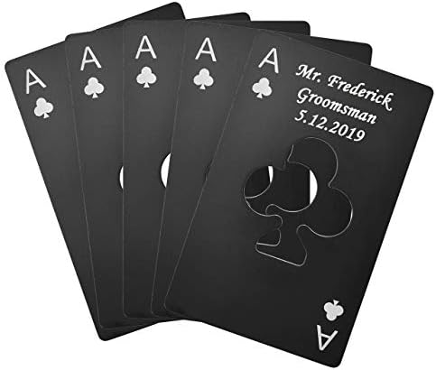 Bottle Opener, Yoption 10pcs Stainless Steel Credit Card Size Casino Beer Bottle Opener For Wedding Party Groomsmen Bridesmaid Gifts