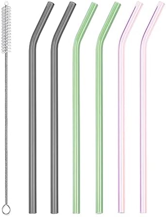 25 Pieces Reusable Plastic Straws. BPA-Free, 9 Inch Long Drinking Transparent Straws Fit For Mason Jar, Yeti Tumbler, Cleaning Brush Included