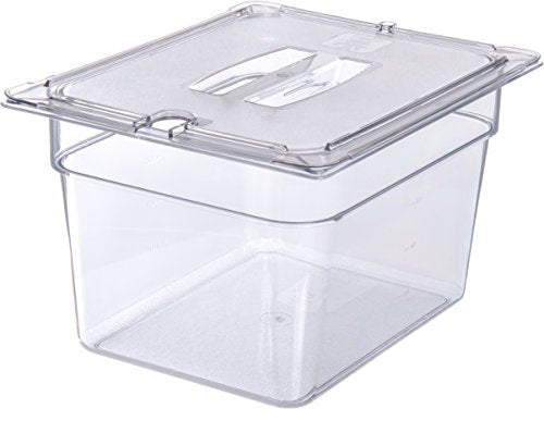 10231U07 StorPlus Half Size Polycarbonate Universal Handled Notched Food Pan Lid, Clear