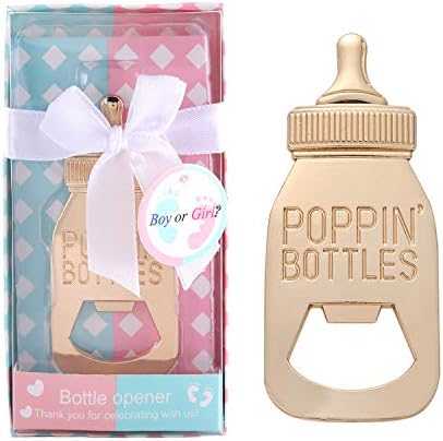 12pcs Bottle Opener Baby Shower Favor For Guest,Rose Gold Feeding Bottle Opener Wedding Favors Baby Shower Giveaways Gift To Guest, Party Favors Gift & Party Decorations Supplies (Blue, 12)
