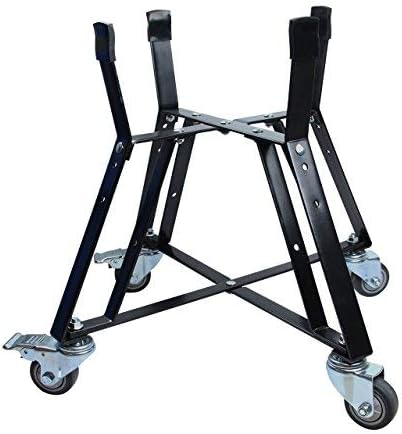 Rolling Cart For Big Green Egg Accessories Rolling Nest With Heavy Duty Locking Caster Wheels Powder Coated Steel Rolling Outdoor Cart For Large Big Green Egg Kamado Joe Grill Stand