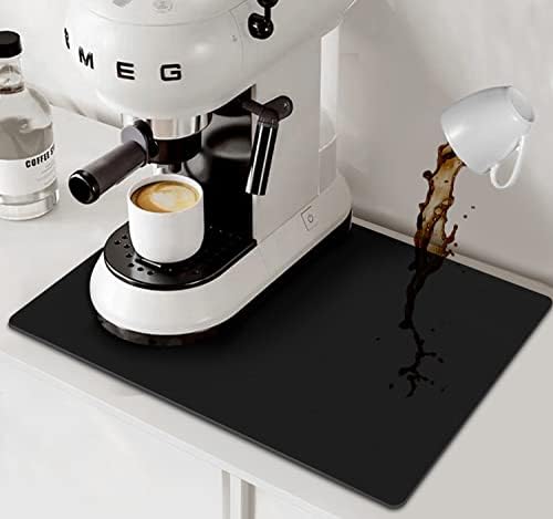 Coffee Bar Mat - Coffee Mat For Countertop 18 * 12 Inch Absorbent And Spill-Proof - Anti-Slip Coffee Bar Accessories - Shock & Noise Absorption For Coffee Machines - Multi-Use
