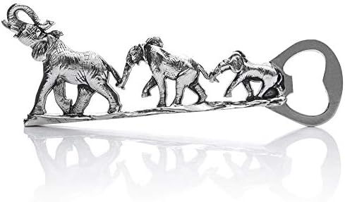 Elephant Bottle Opener, Unique Elephant Gifts For Men, Women (Silver)