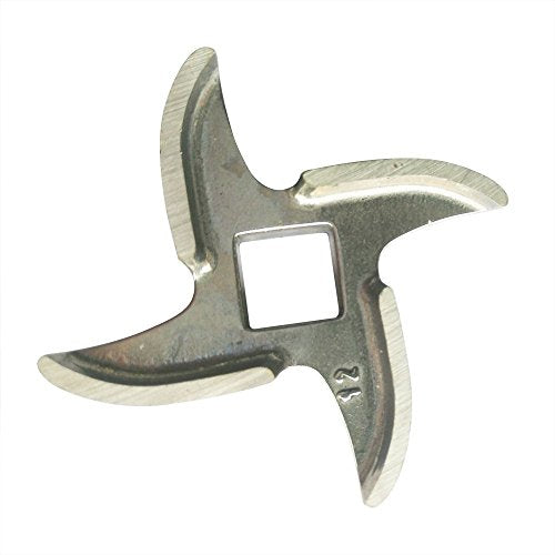 2 Pack #12 Meat Grinder Blade Stainless Steel Knife Cutter Replacement For Grinders, Please Check The Size And Shape