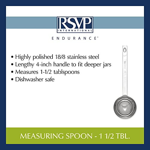 International Endurance Kitchen Collection Open Stock Measuring Spoon, Stainless Steel, Dishwasher Safe, 1.5-Tablespoon