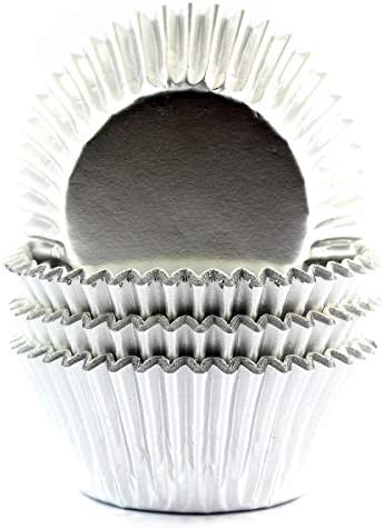 Foil Metallic Cupcake Liners Standard Baking Cups 100 Pcs (Navy Blue)