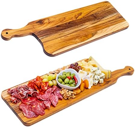 Erreke End Grain Teak Wood Cutting Board, High Durability Big Size, Juice Groove, Chopping Or Serving Meat Cheese Bread (17.5x12x1.3 Inches)