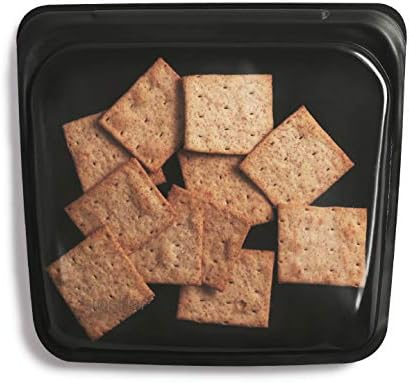 Silicone Reusable Storage Bag, Snack (Agave) | Food Meal Prep Storage Container | Lunch, Travel, Makeup, Gym Bag | Freezer, Oven, Microwave, Dishwasher Safe, Leakproof
