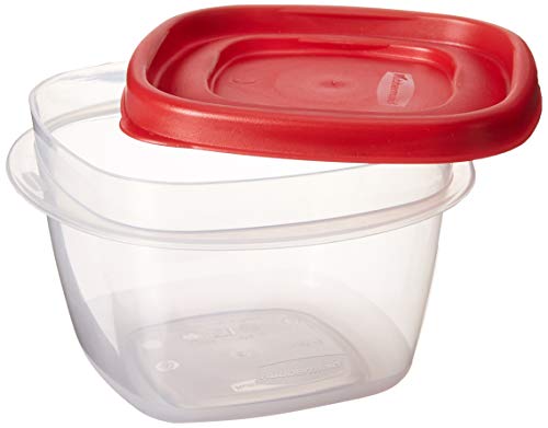 Rubbermaid 7J60 Easy Find Lid Square 2-Cup Food Storage (Pack Of 8 Containers)