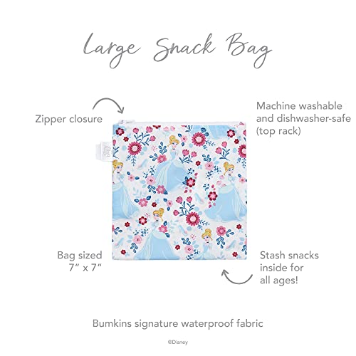 Sandwich Snack Bag, Disney Reusable, Washable, Food Safe, BPA Free, Cinderella, 7 X 7