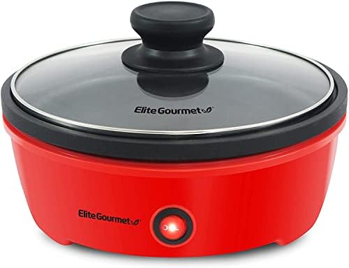FS-400# Personal Stir Fry Griddle Pan, Rapid Heat Up, 600 Watts Non-stick Electric Skillet With Tempered Glass Lid, Black